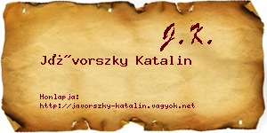 Jávorszky Katalin névjegykártya